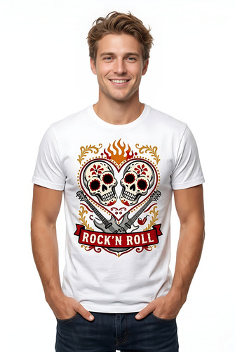 Rock roll shirt gitarren - t-shirt,