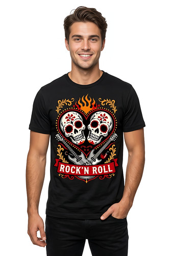 Rock roll shirt gitarren - t-shirt,