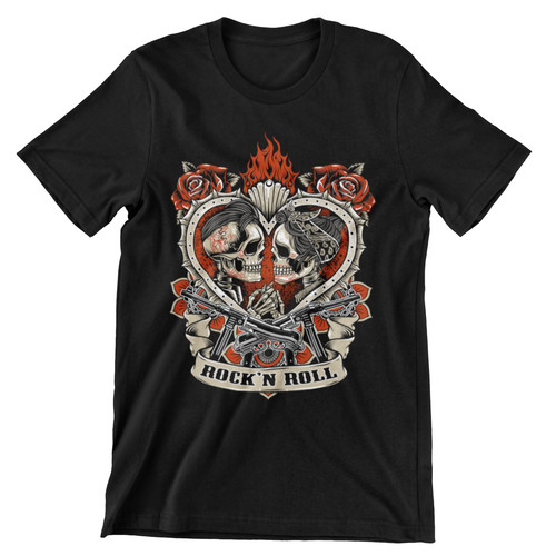 Shirt rock roll love - t-shirt,