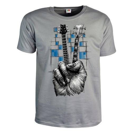 Shirt rock gitarre bass - rock,