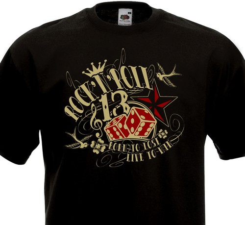 Rock roll shirt lucky - t-shirt,
