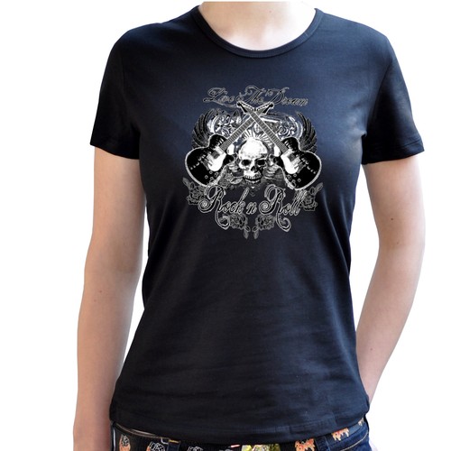 Rock roll shirt damen - t-shirt,