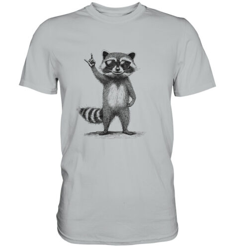 Waschbär rock roll - rock, t-shirt