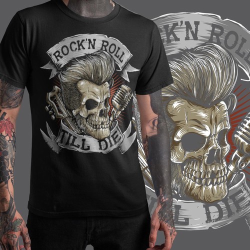 Rock roll shirt - roll, t-shirt