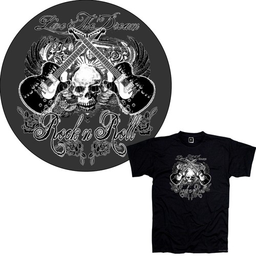 Rock roll shirt gitarren - rock`n, t-shirt